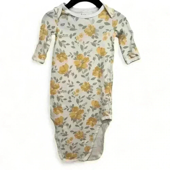 Baby Essentials Unisex Floral Print Long Sleeve Gown 3M - Picture 1 of 8